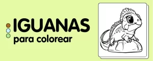 animales para colorear iguanas